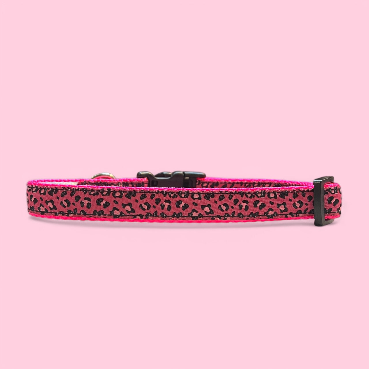 Hot pink leopard S/M\L Dog Collar 3 sizes