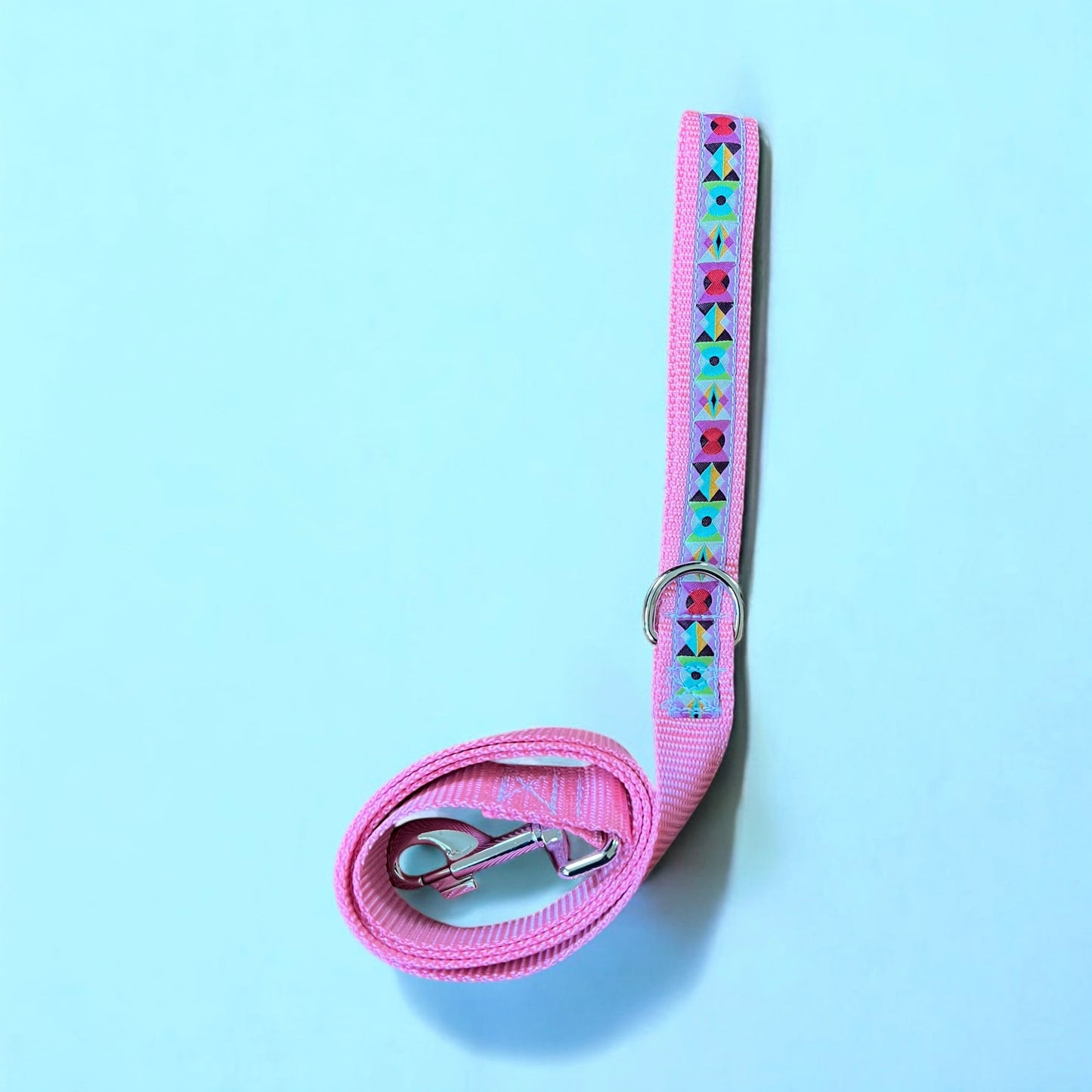 Aztec Arrowheads Pink Dog Leash