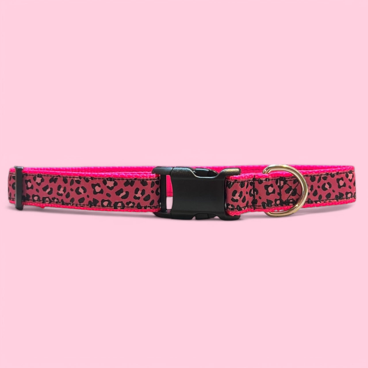 Hot pink leopard S/M\L Dog Collar 3 sizes