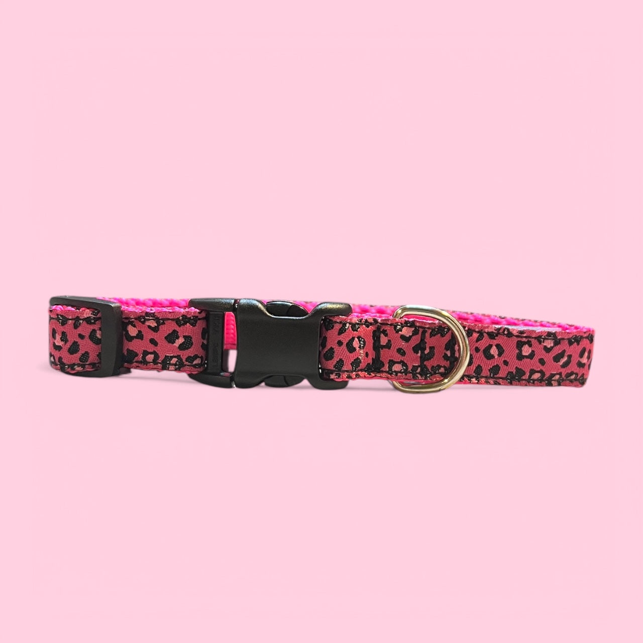 Hot pink leopard S/M\L Dog Collar 3 sizes