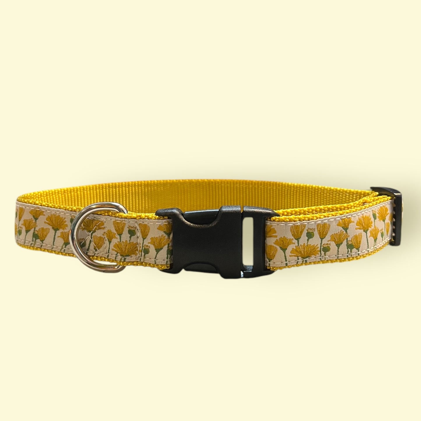 Dandelions in Bloom Large Dog Collar