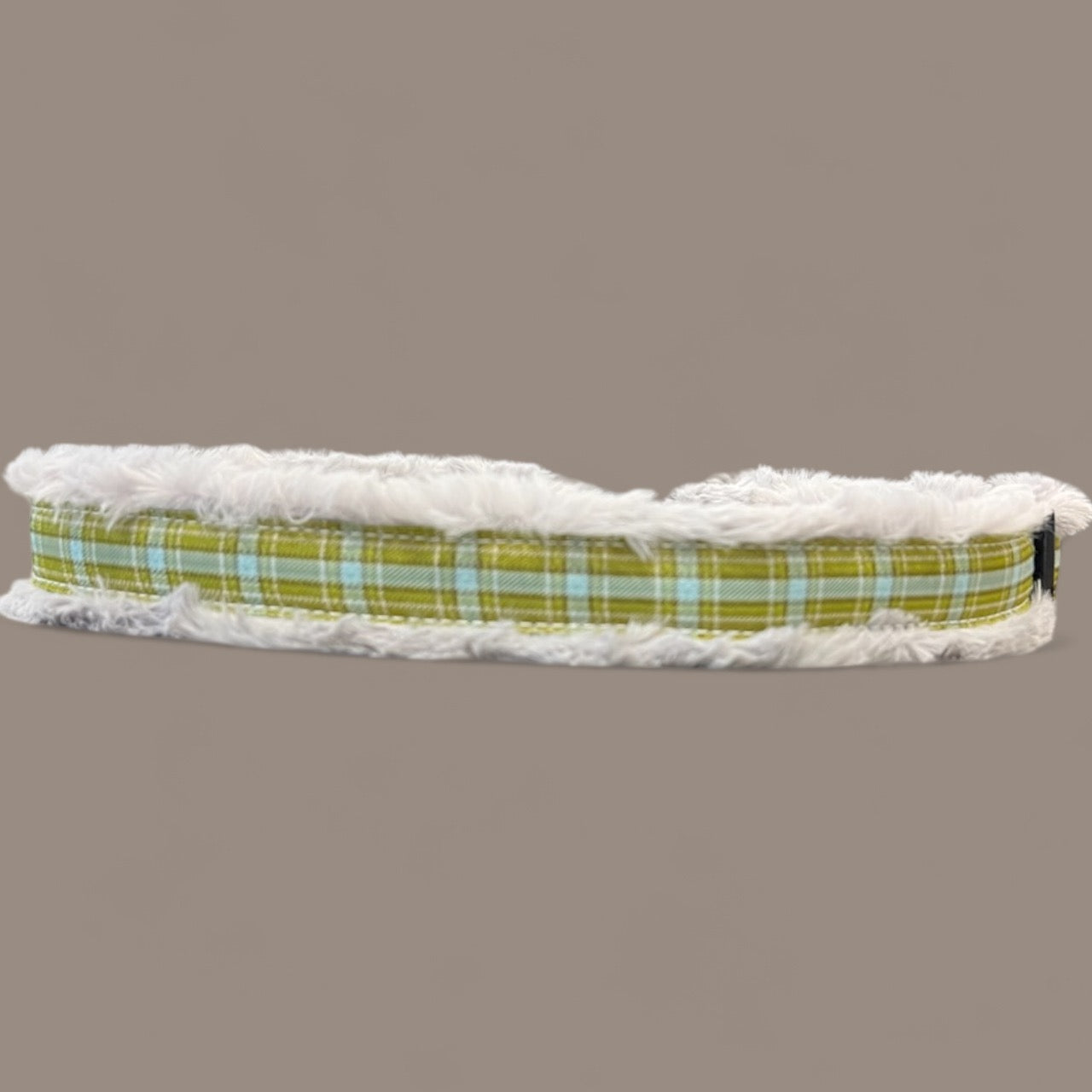 Happy Luxe Green Plaid Large Dog Collar