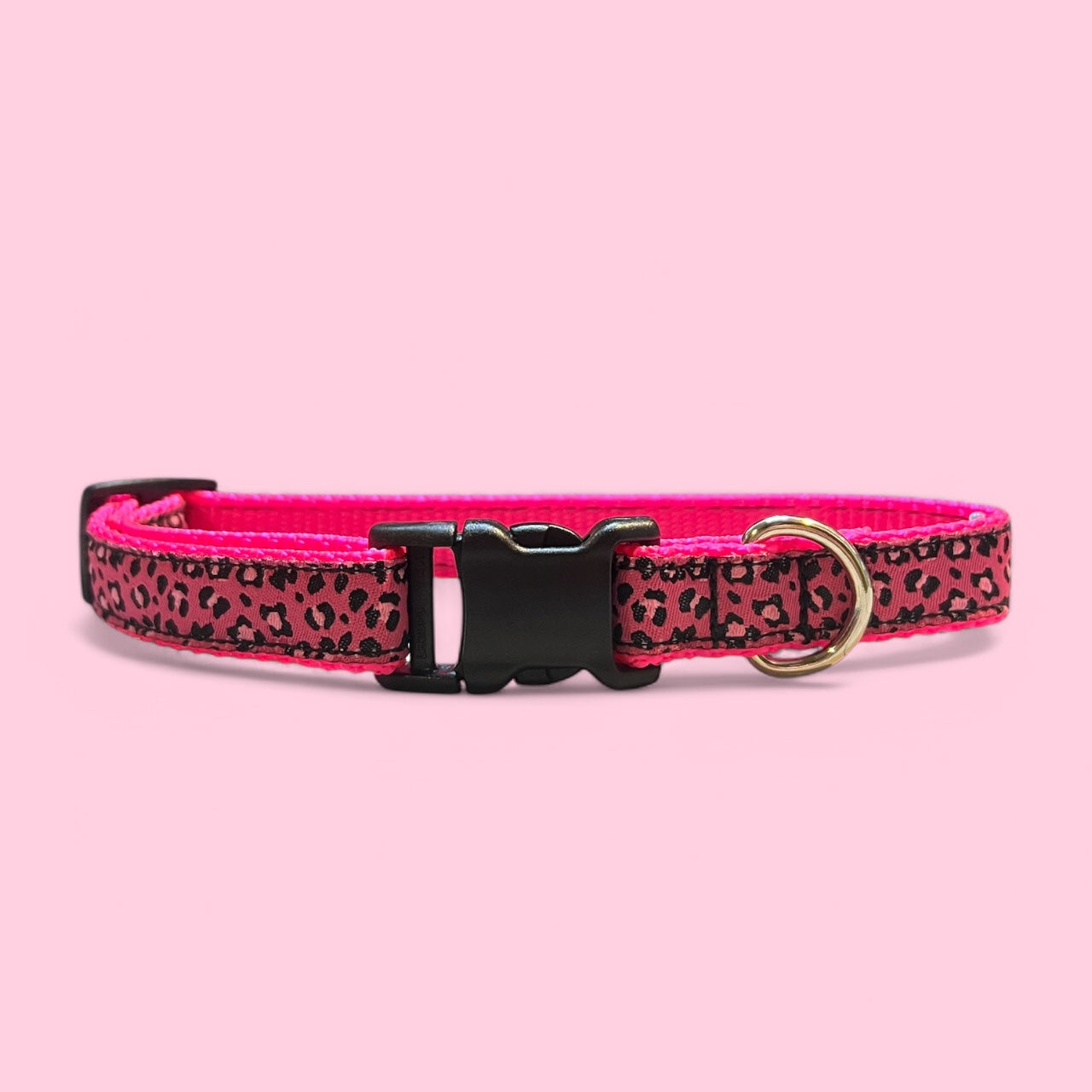 Hot pink leopard S/M\L Dog Collar 3 sizes