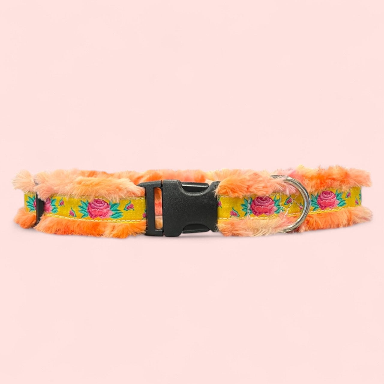 Happy Luxe Sunset Roses Large Dog Collar
