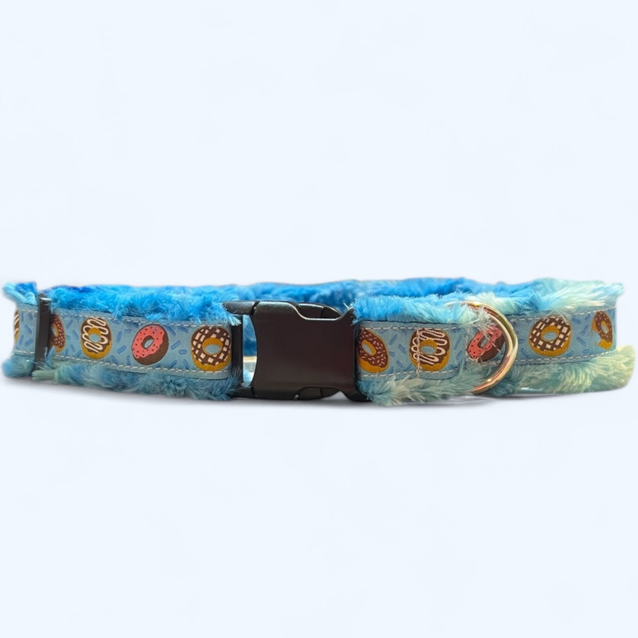 Happy Luxe Blue Donuts Large Dog Collar