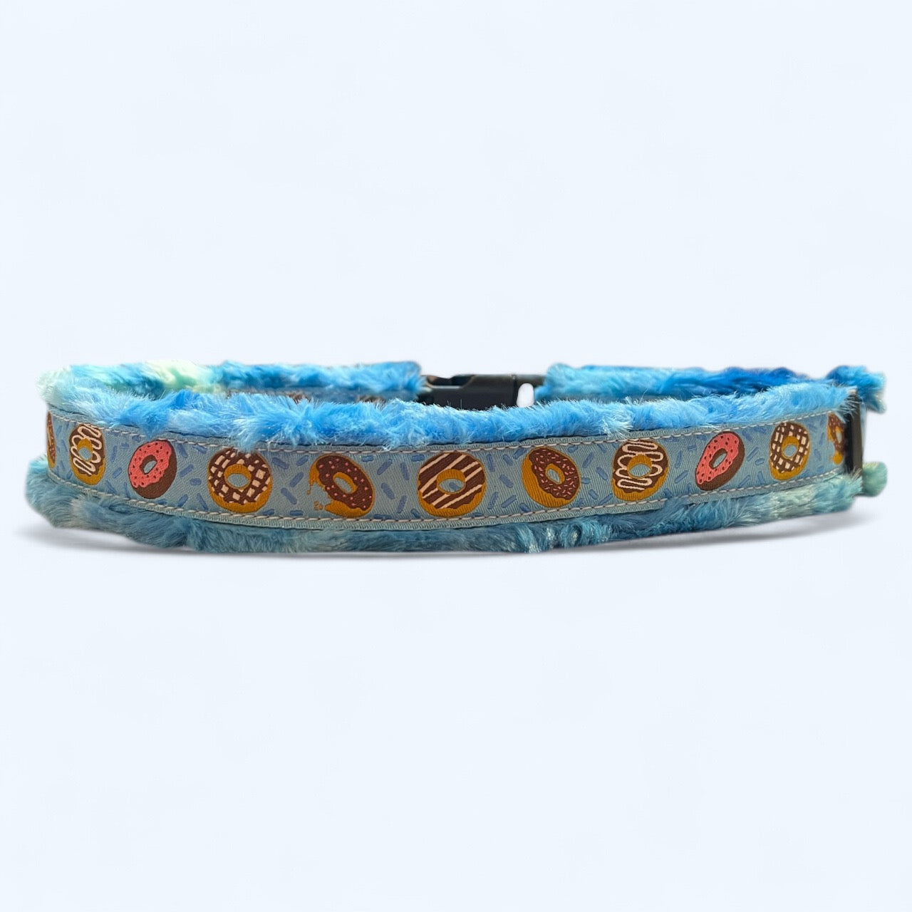 Happy Luxe Blue Donuts Large Dog Collar