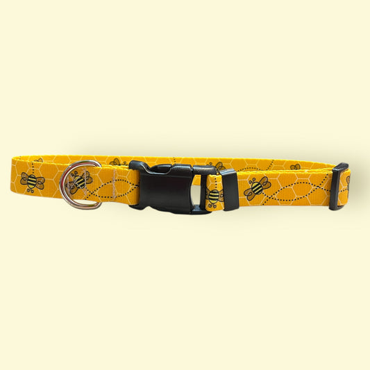 Bumblebees Large Dog Collar