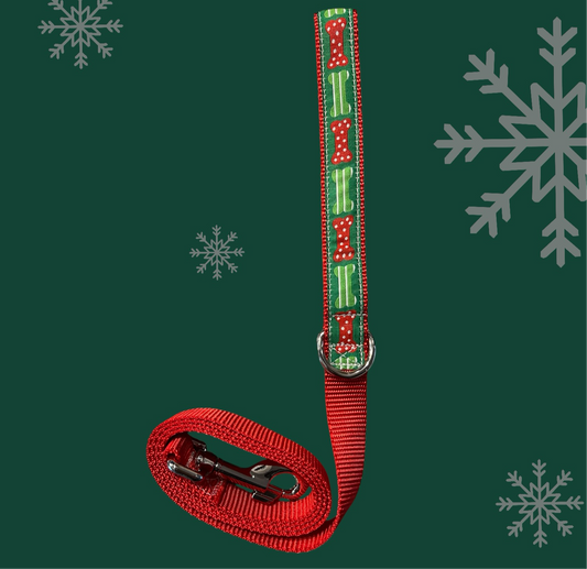 Festive Bones Dog Leash
