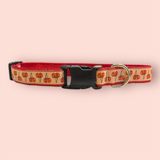 Summer Cherry Large Dog Collar