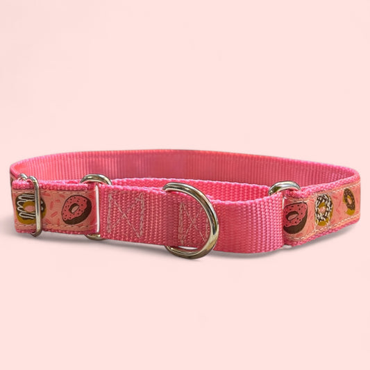 Pink Donuts Large Martingale Collar