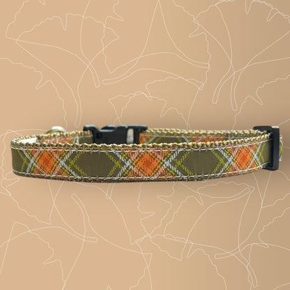 Autumn Plaid Medium Dog Collar