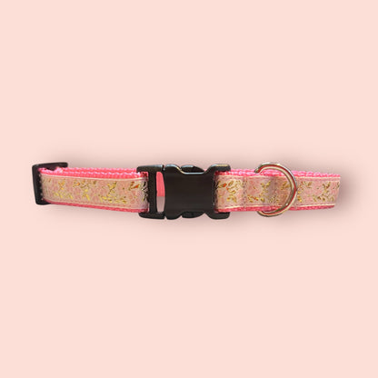 Golden Flowers Medium Dog Collar