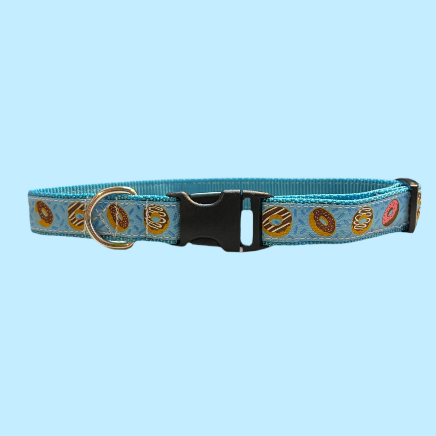 Blue Donuts Large Dog Collar