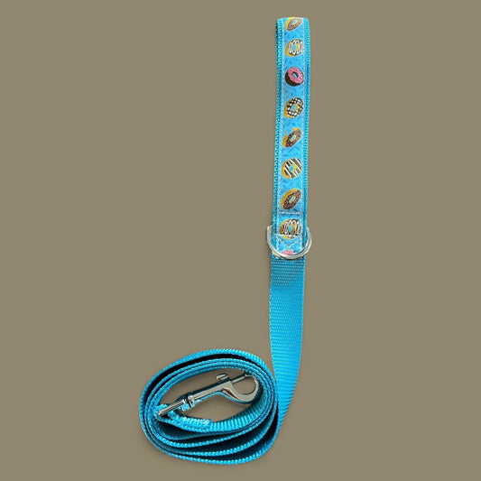 Donuts Blue Dog Leash