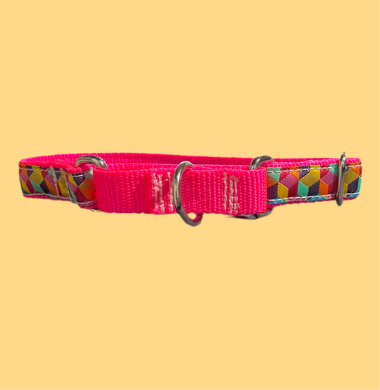 Tumbling Blocks Martingale Small/Medium Dog Collar