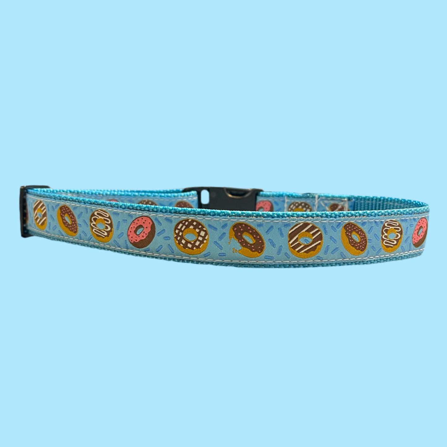 Blue Donuts Large Dog Collar