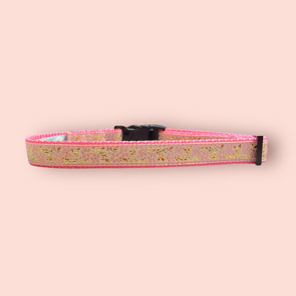 Golden Flowers Medium Dog Collar