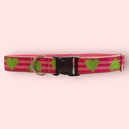 Neon Hearts X-Large Dog Collar