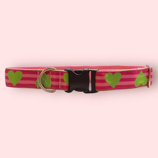 Neon Hearts X-Large Dog Collar