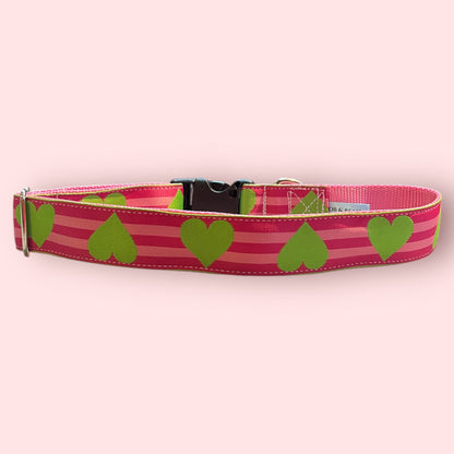 Neon Hearts X-Large Dog Collar