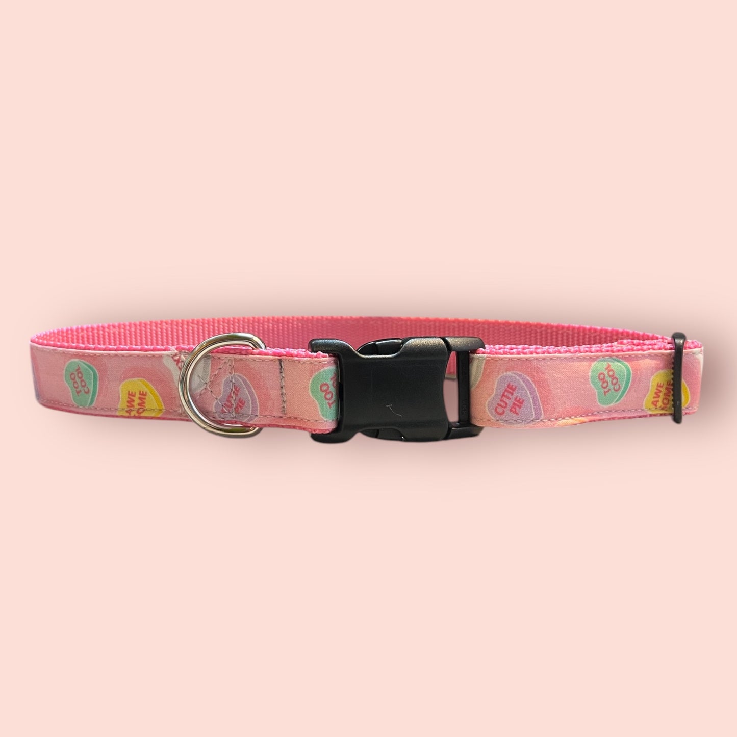 Candy Hearts Large Dog Collar