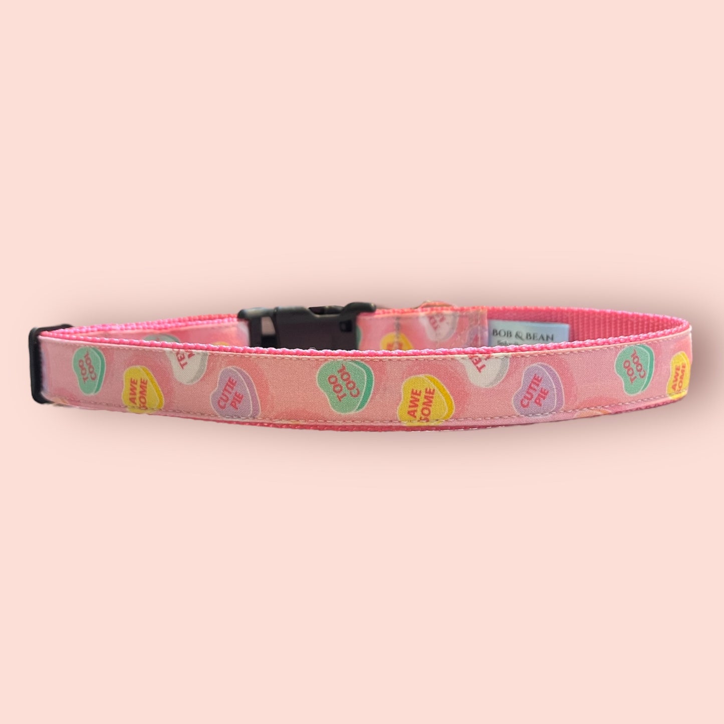 Candy Hearts Large Dog Collar